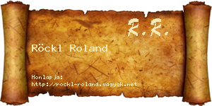 Röckl Roland névjegykártya